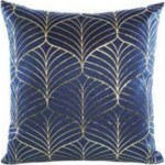 Kpl. Poduszka z wkł. granatowo - złota 45 cm