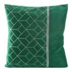 Kpl. Poduszka z wkł. zielono - srebrna 45 cm