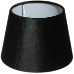 Abażur stożek welurowy czarny 45 cm