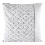 Kpl. Poduszka z wkł. biało - srebrna 45 cm