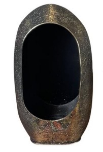 Świecznik metalowy czarno - złoty  49 cm