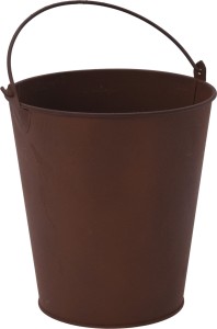 Osłonka na doniczkę wiaderko efekt rdzy 14 cm