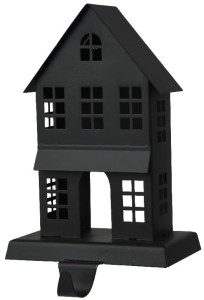 Wieszak na skarpetę metalowy domek 21 cm