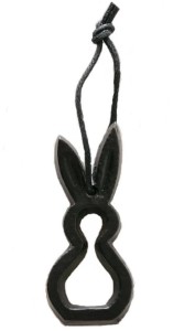 Zawieszka wielkanocna metalowy zając 6 cm