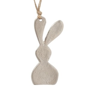 Zawieszka wielkanocna metalowy zając 12,5 cm 