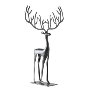 Świąteczna figurka metalowego renifera 48 cm