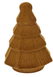 Szklana Figurka Świąteczna Choinka Flokowana 12 cm