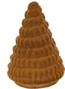 Szklana Figurka Świąteczna Choinka Flokowana 12 cm