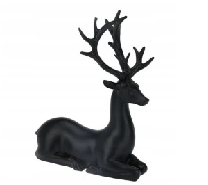 Figurka świąteczna czarny renifer 20 cm