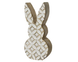 Wielkanocna dekoracja – Zając z drewna mango 30 cm