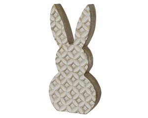 Wielkanocna dekoracja – Zając z drewna mango 20 cm