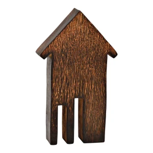 Figurka dekoracyjna w kształcie domku z drewna mango 20 cm