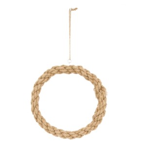 Dekoracyjny wianek z juty – naturalna ozdoba do zawieszenia 20 cm