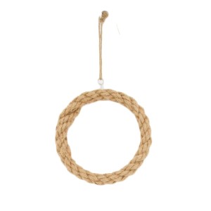 Dekoracyjny wianek z juty – naturalna ozdoba do zawieszenia 32 cm