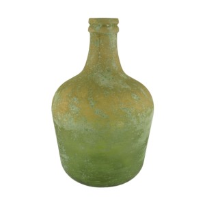 Dekoracyjny wazon w kształcie butli – zielone szkło 42 cm