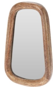 Lusterko ścienne w drewnianej ramie z mango 30 cm