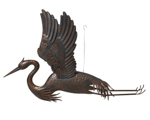 Metalowa dekoracja ścienna – ptak do zawieszenia 80 cm