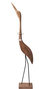 Figura dekoracyjna – czapla z drewna mango 93 cm