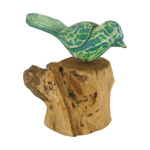 Dekoracyjna figurka ptaszka na korzeniu 