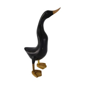 Figurka dekoracyjna kaczka z drewna teakowego 48 cm