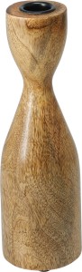 Świecznik z drewna mango na cienką świecę 23 cm