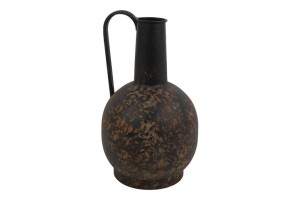 Metalowy wazon dekoracyjny – ciemny brąz 30 cm