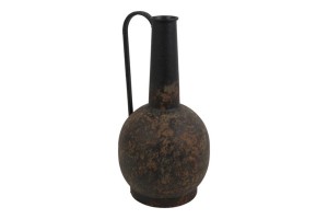 Metalowy wazon dekoracyjny – ciemny brąz 35 cm