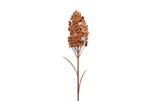 Dekoracja ogrodowa – pik z kwiatkiem, efekt rdzy 100,5 cm