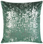 Kpl. Poduszka z wkł. zielono - srebrna welvet 45 cm