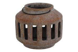 Ażurowy lampion ceramiczny z uchwytem 19,5 cm