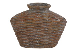 Wazon ceramiczny brązowy – efekt postarzenia 31 cm