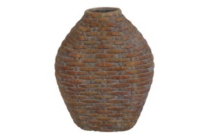 Wazon ceramiczny brązowy – efekt postarzenia 40 cm