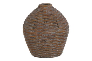 Wazon ceramiczny brązowy – efekt postarzenia 29 cm