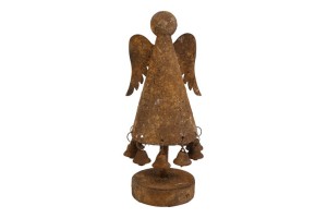 Dekoracyjna figurka anioła z metalu 27,5 cm