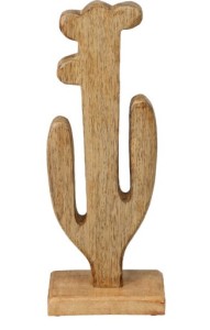 Dekoracja w kształcie kaktusa z drewna mango 