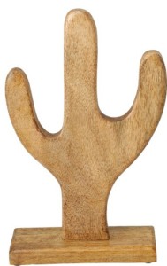 Dekoracja w kształcie kaktusa z drewna mango