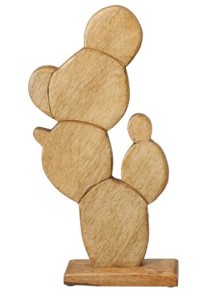Dekoracja w kształcie kaktusa z drewna mango 37 cm