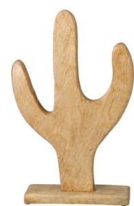 Dekoracja w kształcie kaktusa z drewna mango 37 cm