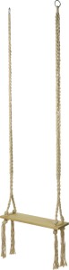 Huśtawka ogrodowa wisząca z drewna sosnowego 211 cm