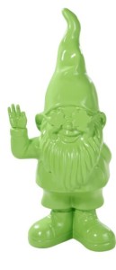 Ogrodowa figurka krasnala – dekoracja w kolorze zielonym 70,5 cm