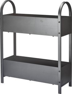 Ogrodowy kwietnik metalowy - 2 półki - 75 cm
