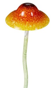 Dekoracja ogrodowa – metalowy grzyb z ruchomym kapeluszem 52 cm