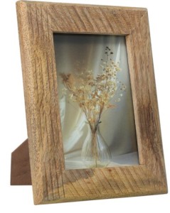 Ramka na zdjęcie z drewna mango 19 x 24 cm z podpórką
