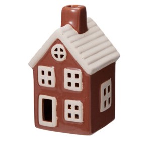 Figurka domek LED ceramiczny – dekoracyjny lampion