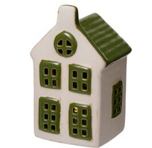 Figurka domek LED ceramiczny – dekoracyjny lampion