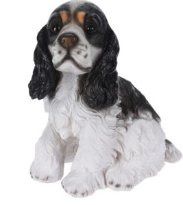 Dekoracja ogrodowa pies Cavalier King Charles siedzący 27 cm