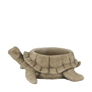 Osłonka betonowa żółw beżowo-brązowa 23 cm