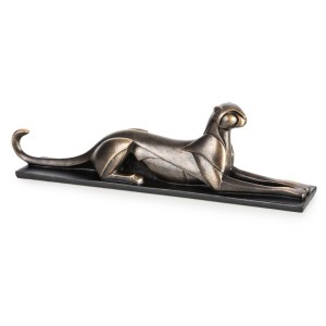 Puma na podstawie – metalowa ozdoba do wnętrz 37 cm