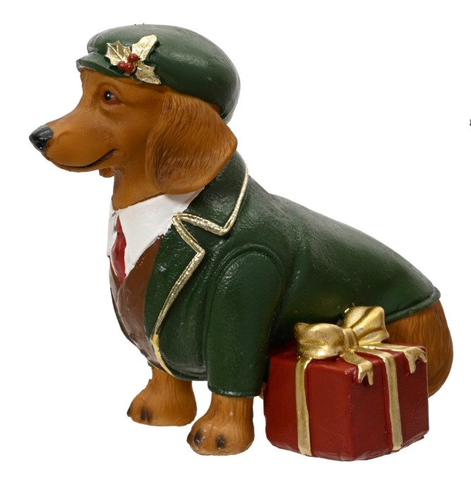 figurka-piesek-jamnik-swiateczny-z-prezentem