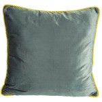 Kpl. Poduszka z wkł. stalowo - musztardowa 45 cm